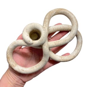 Snirkle snrkle - keramik lysestage - creme rustik