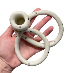 Snirkle snrkle - keramik lysestage - prikket