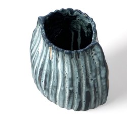 Ellipse keramik vase - Rillet