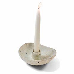 Keramik lysestage - organisk prik