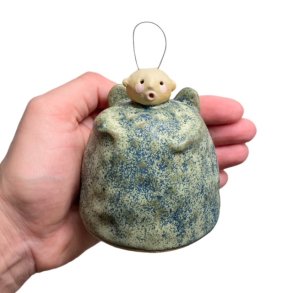 Kugle engel - keramik - lille grn