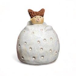 Engel med hjt hr - lille hvid