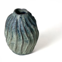 Tvist - keramik vase  - grn rustik