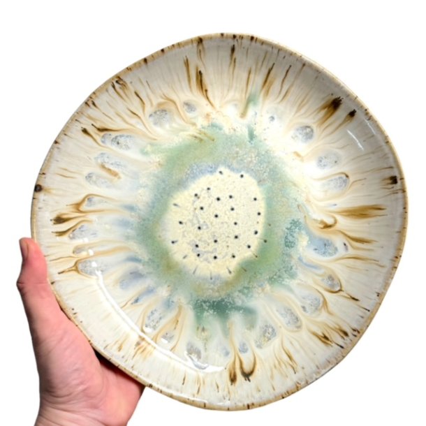 Stort keramik fad - Pfugl - 27cm