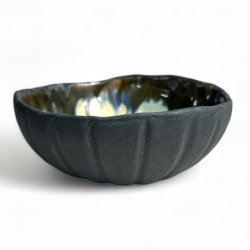 Blget - keramik skl - 18cm - Sort rustik