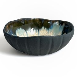 Blget - keramik skl - 18cm - Sort rustik