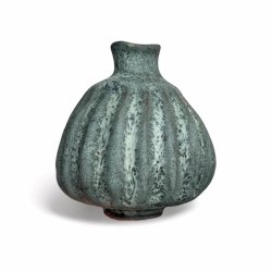 Lille srling - unika keramik vase - Blgrn