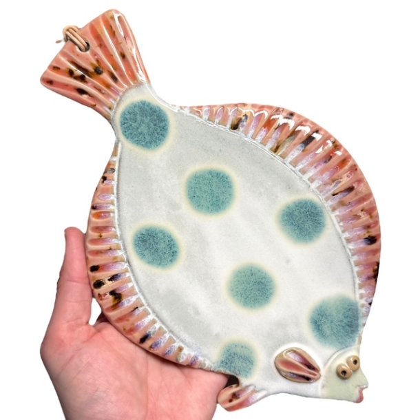 Grn sptte - keramik fladfisk til vggen