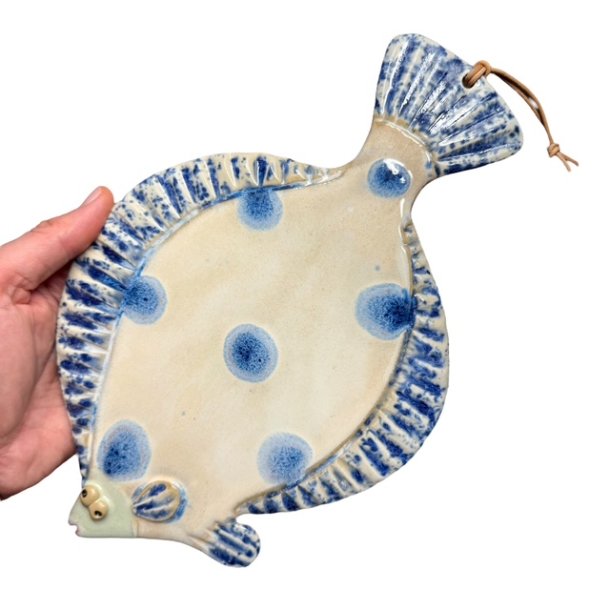 Blsptte - keramik fladfisk til vggen