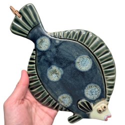 blsptte - keramik fladfisk til vggen