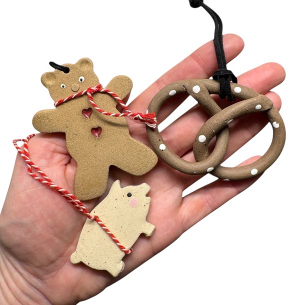 Keramik julepynt s�t (45)