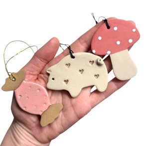 Keramik julepynt s�t (134)