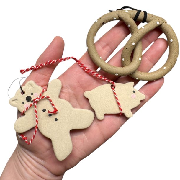 Keramik julepynt s�t (154)