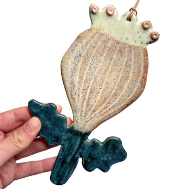 Valmue - keramik blomster vgkunst - rosa