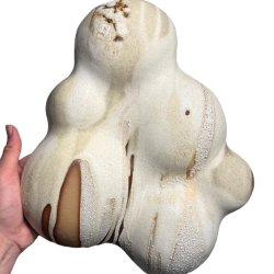 Bubbles - keramik relief - Gylden creme