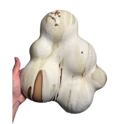 Bubbles - keramik relief - Gylden creme