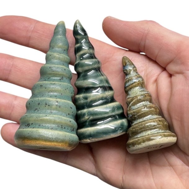 3 keramik juletrer - st 1