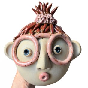 Rd-tottet brilledame - 2. sortering