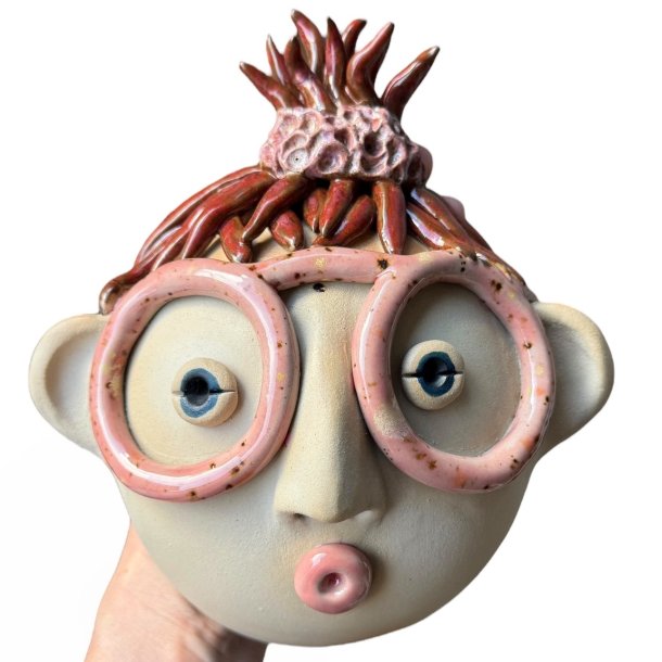 Rd-tottet brilledame - 2. sortering