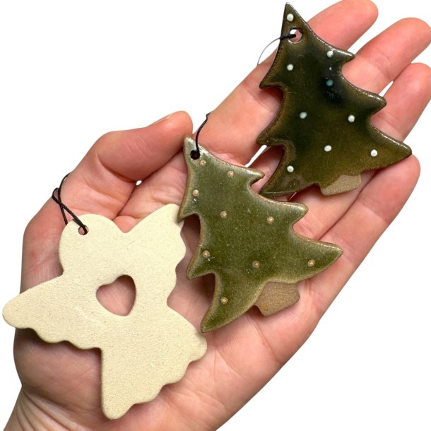 Keramik julepynt s�t (130)