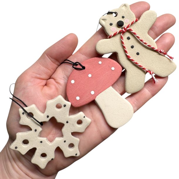 Keramik julepynt s�t (155)