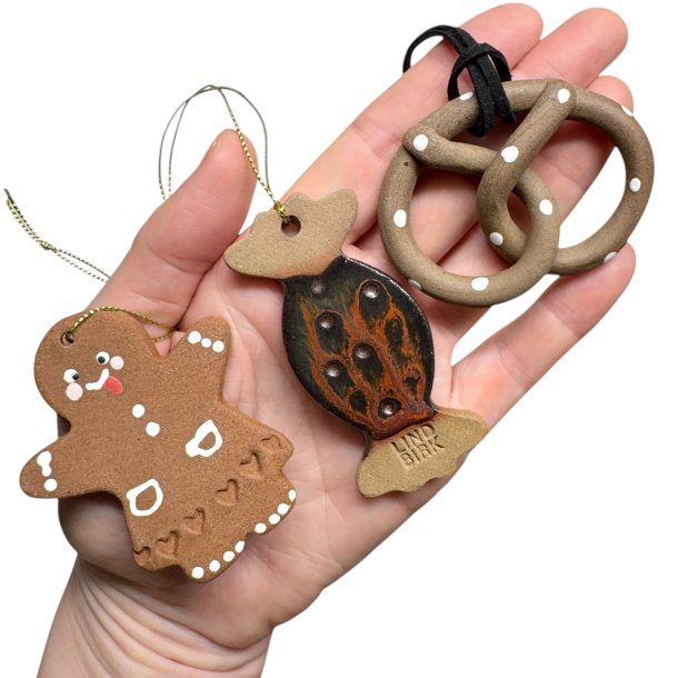 Keramik julepynt s�t (164)