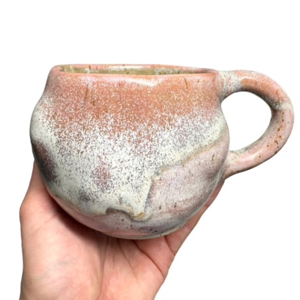 Sansekop med hank - keramik kop - rosa