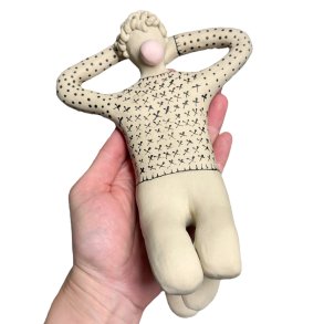 Bubblegum blsende fyr - hnge/ ligge keramik figur