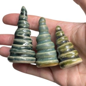 3 keramik juletrer - st 2