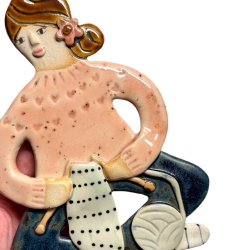 Strikker - keramik dame vgophng - Marianne