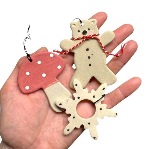 Keramik julepynt s�t (47)