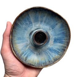 Organisk keramik lysestage - Bl