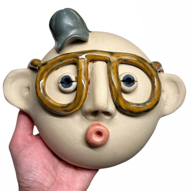 Hat og briller - keramik vgophng - Jens