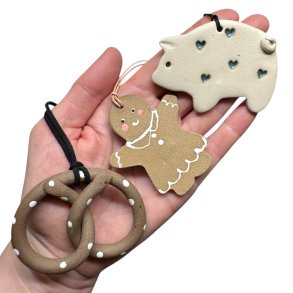 Keramik julepynt s�t (170)