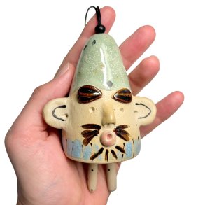 Finurlig klokke - keramikfigur - 86