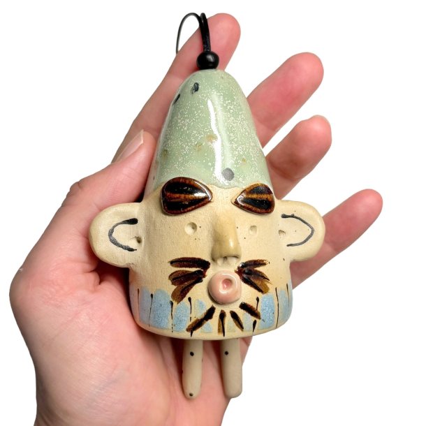 Finurlig klokke - keramikfigur - 86