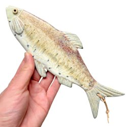 Lkker sild - keramik fisk til vggen - rosa