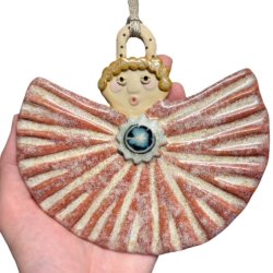 Engel - keramik hnge engel - Rosa