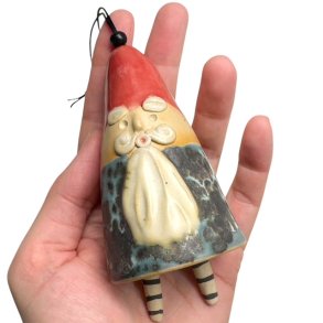  Finurlig klokke - Keramik julemand - 122