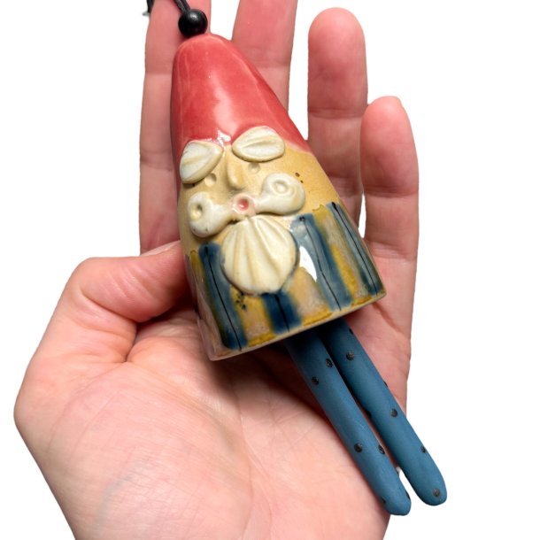 Finurlig klokke - Keramik julemand - 125