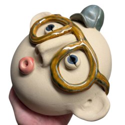 Hat og briller - keramik vgophng - Jens