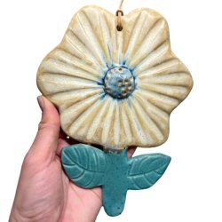 Blomst - keramik blomst vgkunst - bl