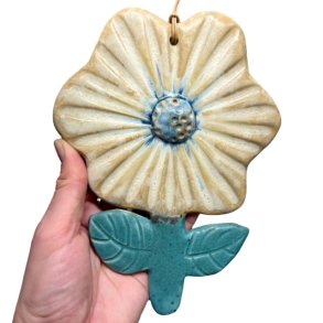 Blomst - keramik blomst vgkunst - bl