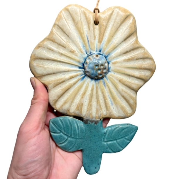 Blomst - keramik blomst vgkunst - bl