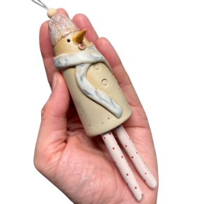 Finurlig klokke - Keramik snemand - 124