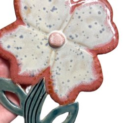 Blomst - keramik blomst vgkunst - plettet