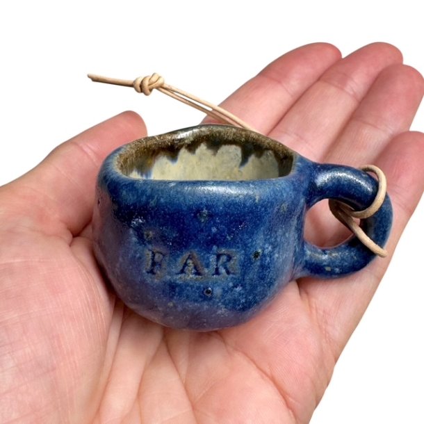 Mini keramikkop - Julepynt - Far