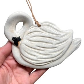 Lille svane - keramik vgophng - venstre