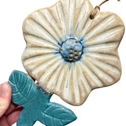 Blomst - keramik blomst vgkunst - bl