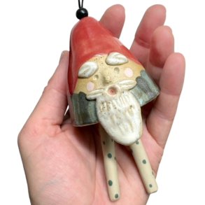Finurlig klokke - keramik julemand - 113